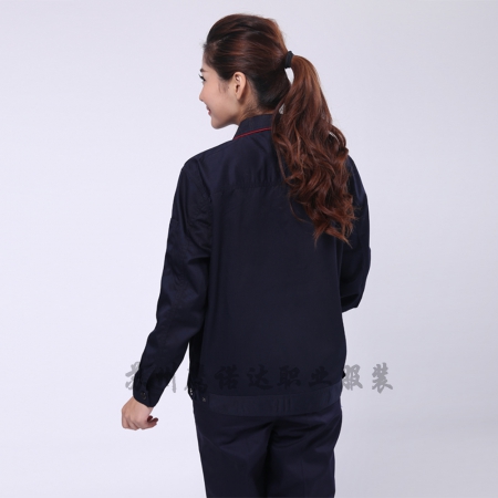 藏青拼大红食品工作服AC099-SP